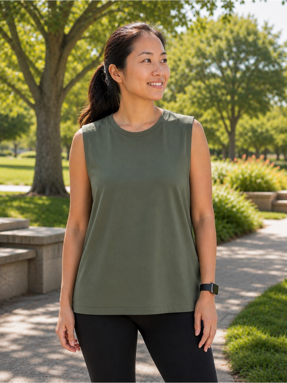 NWT Marmot Olive Green Crewneck Tank